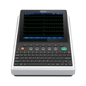 Electrocardiógrafo ZGN-90 con pantalla táctil de 12 derivaciones para lectura precisa de electrocardiograma en clínicas y hospitales.